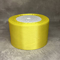Атласна стрічка 5 см, колір жовтий, арт 018938, 1 рулон (23 м), Жовтий