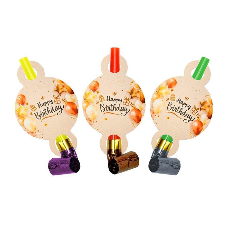 Дудки святкові Happy Birthday Кульки 6 од