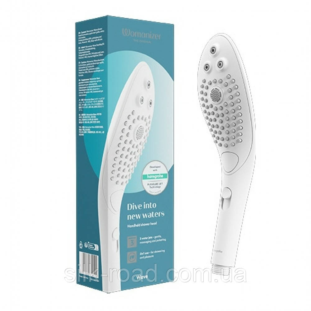 Насадка на душ для мастурбації Womanizer Wave, біла