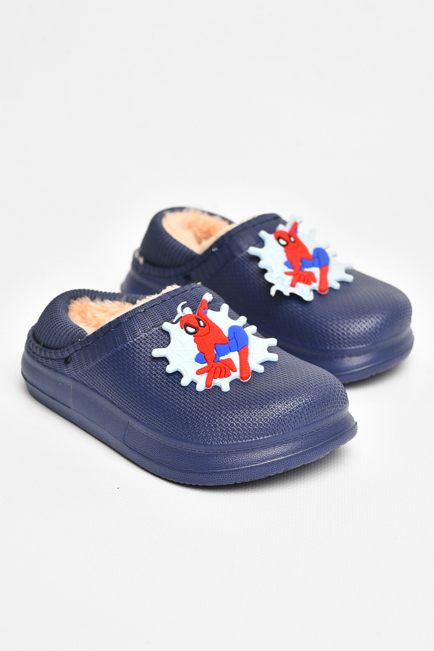 Галоші дитячі без задника утеплені темно-синього кольору р.24/25 205072T Безкоштовна доставка, фото 1