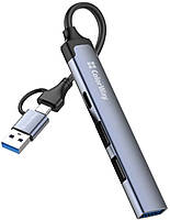 USB-хаб СolorWay USB-A/USB-C 4-в-1 USB2.0х2/USB3.0/USB-C2.0 (CW-HUB06)