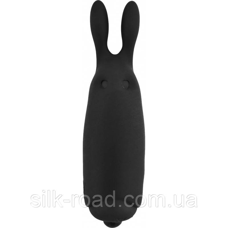 Мінівібратор-куля ,,Кролик, Adrien Lastic силіконовий, чорний