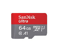 Карта пам'яті micro SD Sandisk Ultra A1 64GB, для телефонів, планшетів та інших пристроїв