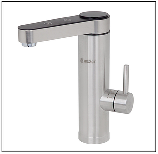 Проточний водонагрівач WEZER SDS-H9TC для умивальника, поворот. вилив, датчик темп., 3,3 кВт. Нержавіюча сталь