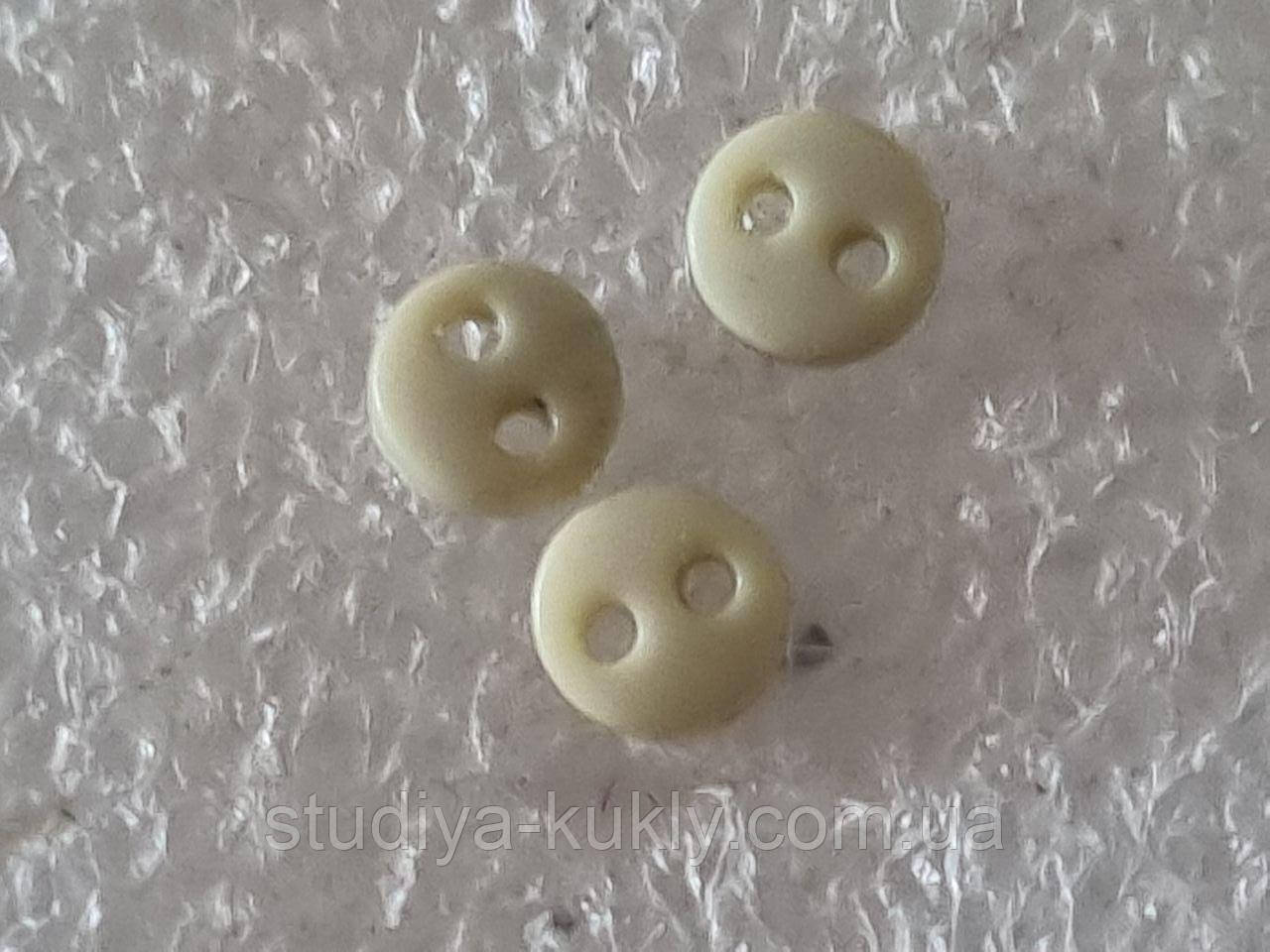 Гудзик для ляльок мікро, 4 мм, № 4.38, відтінок слон-кість, фото 1