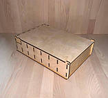 Дерев'яна коробка скринька органайзер для грошей з перегородками та кришкою дерево, фото 8