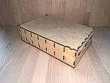 Дерев'яна коробка скринька органайзер для грошей з перегородками та кришкою дерево, фото 7