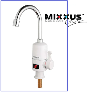 Проточний водонагрівач MIXXUS Electra 110-E з індикатором температури для кухні, 3,6 кВт (MI2744)