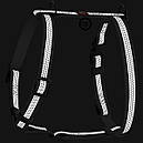 Шлея S 34-51см водостійка світловідбиваюча WAUDOG Waterproof з QR паспортом пластик фастекс сіра для собак, фото 3