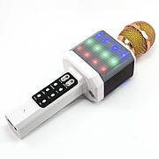 Бездротовий мікрофон караоке Wester WS-1828 Bluetooth 1800mAh RGB підсвічування Зміна голосу Білий/Чорний