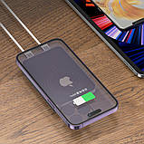 Магнітний power bank з бездротовою зарядкою для iphone Proove Hoodman mini 10000mah magsafe powerbank 15w, фото 6