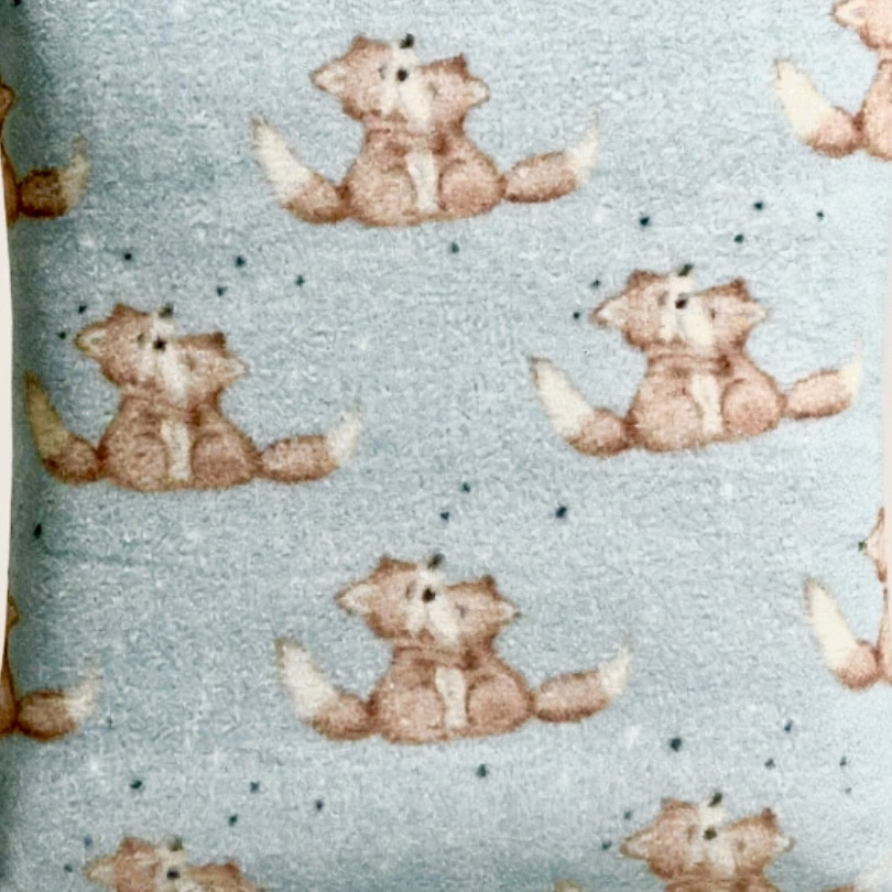 Фліс трикотаж з принтом полотно дизайн лисички, фото 1