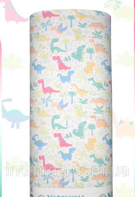 Ранфорс ширина 240 см динозаври, фото 1