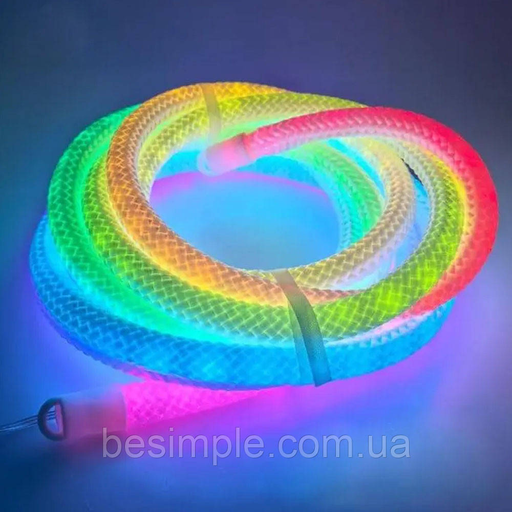 Неонова LED-стрічка SFK-30, USB, 5м / Гнучка світлодіодна стрічка гірлянда / Світлодіодне підсвічування, фото 1