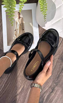 Туфлі жіночі чорні на липучках Т1928