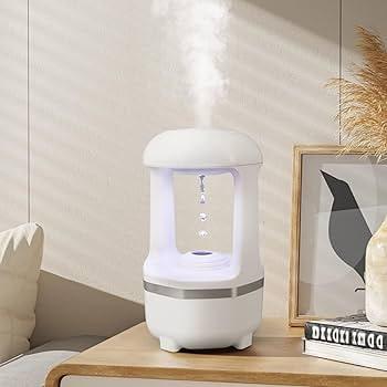 Антигравітаційний крапельний зволожувач повітря 500 мл "DROP HUMIDIFIER" MH-068, білий