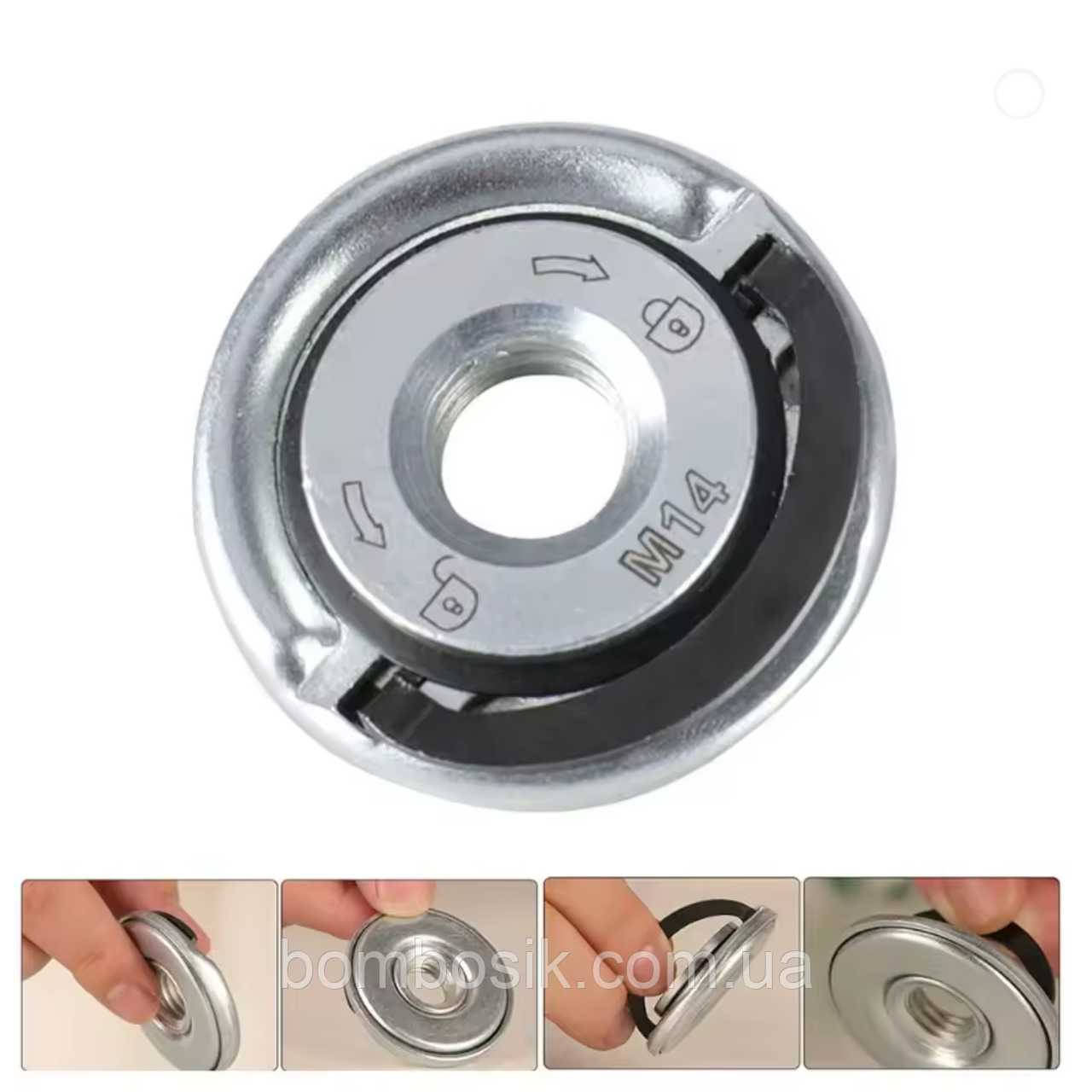 Гайка швидкознімна швидкозатискна М14 для КШМ болгарки, фото 1