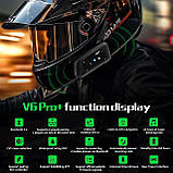 Мотогарнітура Bluetooth IP67 з інтерком EJEAS V6 Pro+ Мото блутуз інтерком гарнітура вологозахисна, фото 10