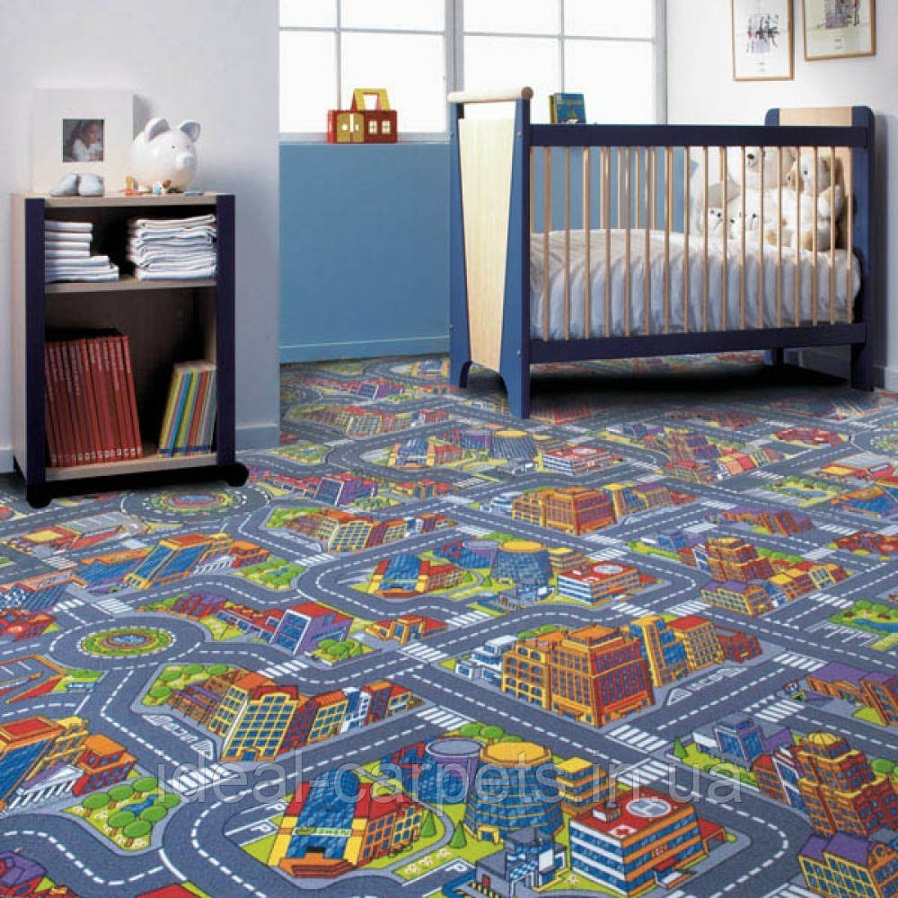 Доріжка в дитячу Print На відріз 2м, 3м, 4м, 5м на войлочній основі 0667 Сірий, фото 1