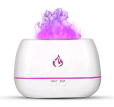Ультразвуковий зволожувач повітря 252 з ефектом вогню і з кристалами сольового каменю, білий, фото 4