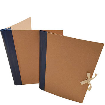 Архівна папка картонна ЮТЕК 320х230мм корінець бумвініл 40 мм без титульної сторінки  на зав'язках формат А4