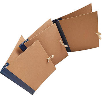 Архівна папка-листівка ЮТЕК 320х230мм корінець бумвініл 40 мм  з П-образним клапаном для підшивання на зав'язках