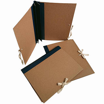 Архівна папка ЮТЕК 320х230мм з планками для підшивання  бумвініл 30 мм без титулки на зав'язках   А4