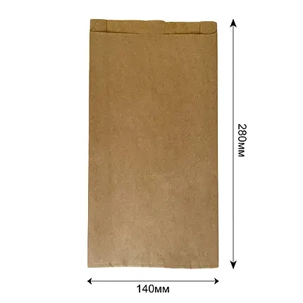 Пакет паперовий саше 280х100х40мм (100шт), фото 1