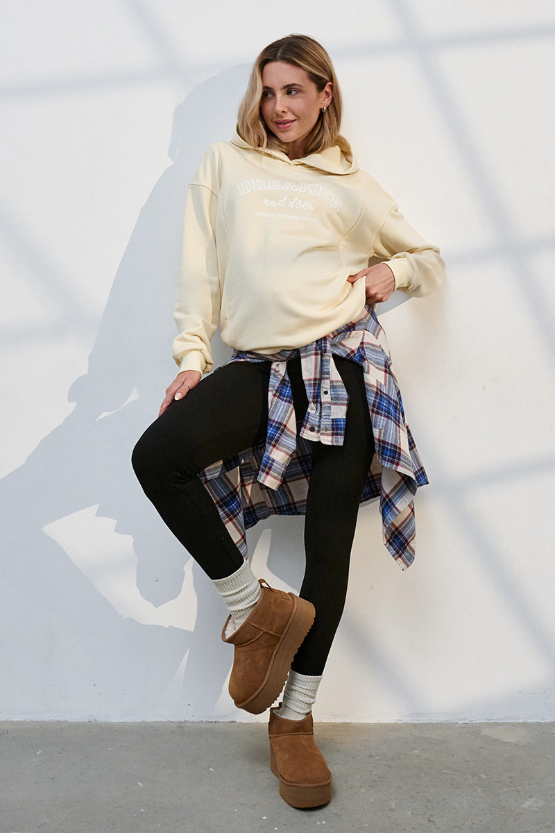 Лосини з начосом для вагітних Lane чорні, фото 1