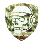 Шеврон Camotec Череп зв'язківець (7*8) Multicam/Люмін (9024)