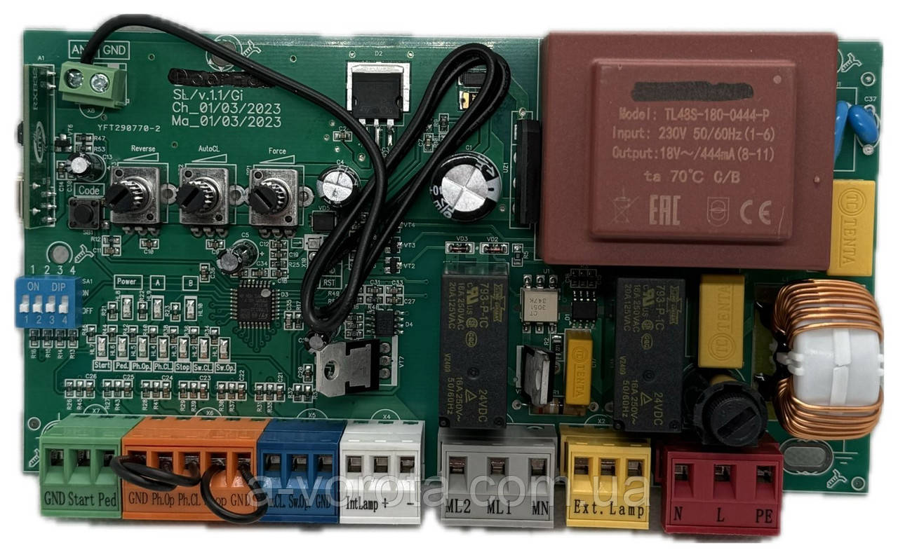 Плата-блок керування Doorhan PCB-SL 1.1 для автоматики SL500,SL800,SL1300,SL2100 та шлагбаума Barrier