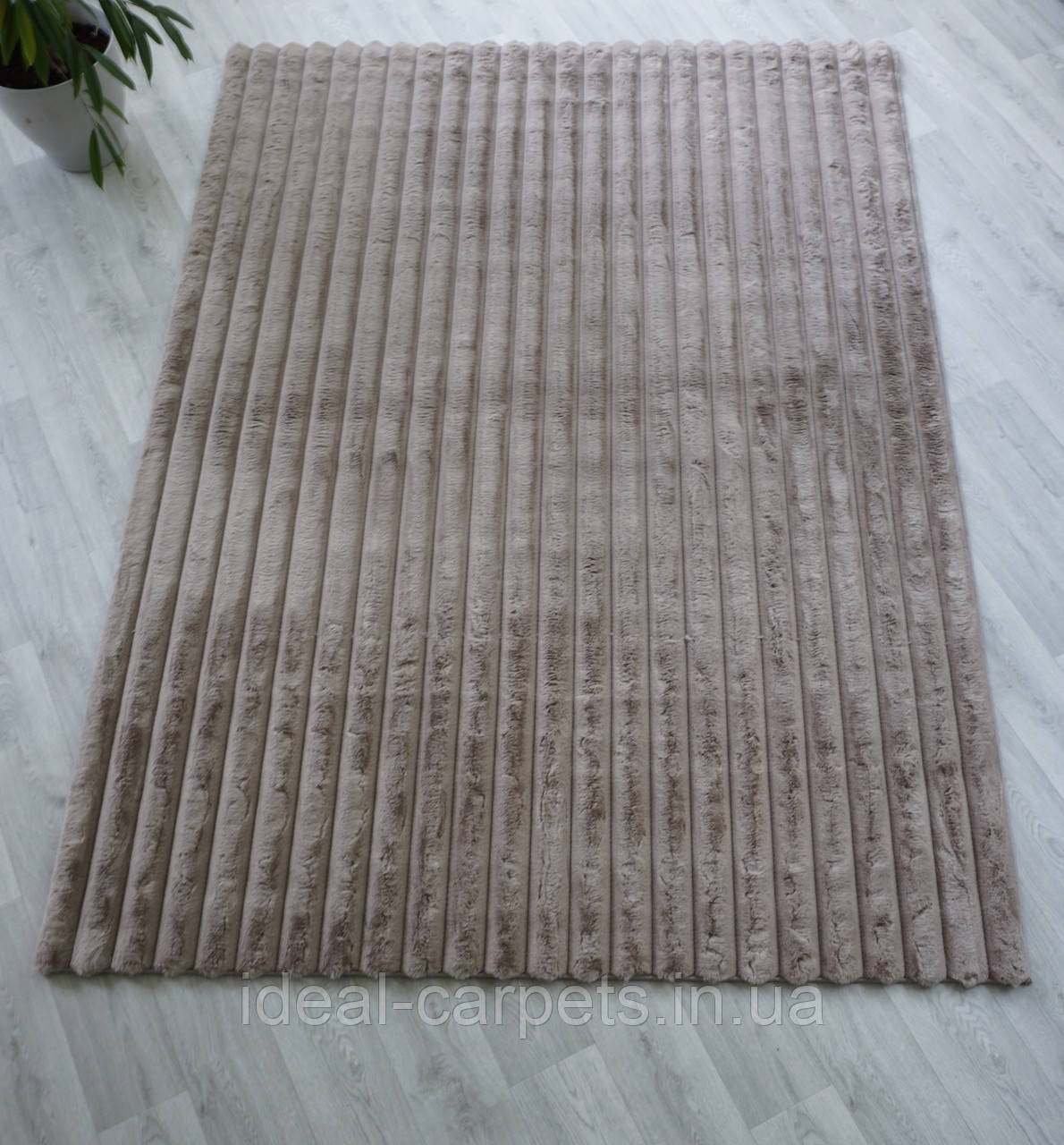 Штучне хутро 1.8x2.5м на нековзкій основі 0161 Бежевий, фото 1