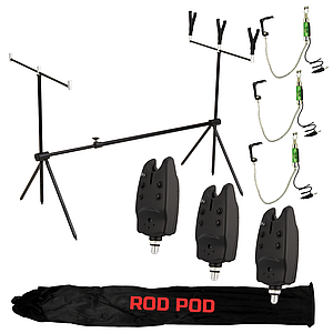 Род под з сигналізаторами і свінгерами клювання набір на 3 вудлища RSS2