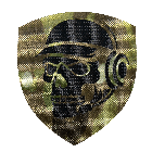 Шеврон Camotec Череп зв'язківець (7*8) Multicam (9021)