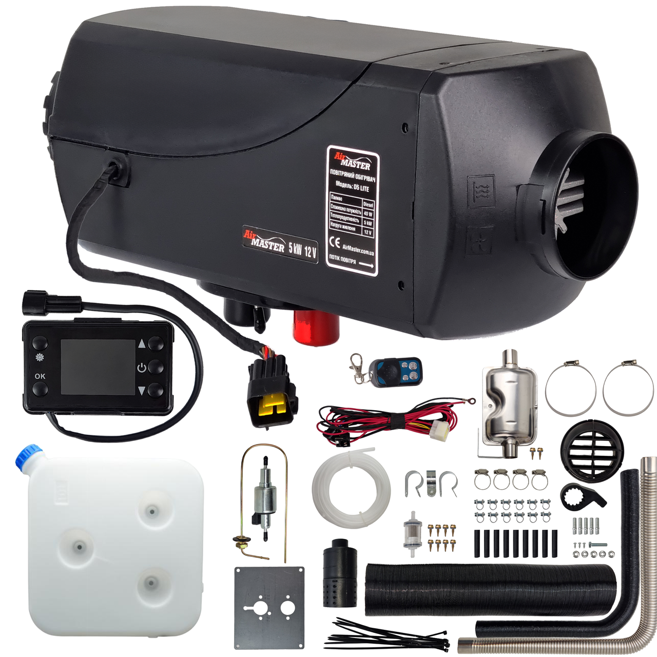 Автономний повітряний дизельний обігрівач Air Master D5 Lite (LCD), 5 kW, 12/24V
