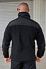 🔥 Кофта флісова Поліція нейлоновими накладками (Чорна) тактична, фліска нацполіції, поліцейська, фото 2