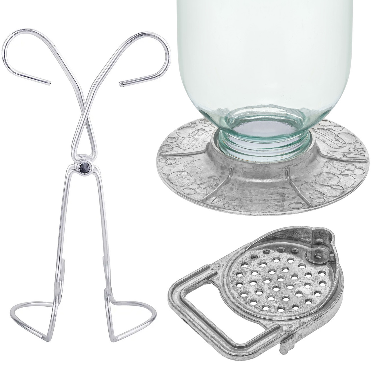 Набір 3в1 для консервації стерилізатор банок + захват для банок + пристрій для зливу розсолу, маринаду