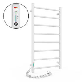 Електрична рушникосушка Flyme EF Alfa 800 L (терморегулятор + таймер) колір білий / права