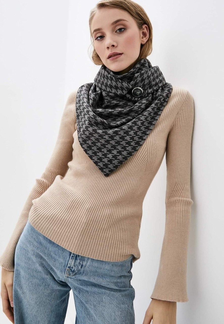 Теплий трикотажний жіночий шарф My Scarf, серій "Единбург", фото 1