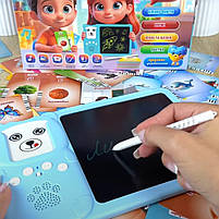 Картрідер Всезнайко WToys синій укр мова акум стилус 122 двосторонні картки 18 тем казки пісні цікаві факти 24*1,5*17см (94930), фото 5