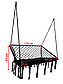 Підвісна двомісна плетена гойдалка із подушкою WCG шириною 120 см Плетене підвісне крісло для двох Чорний, фото 7