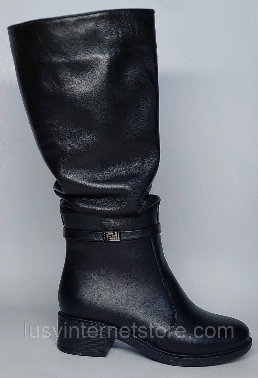 Чоботи зимові жіночі на підборі від виробника модель ЛОН25-34, фото 1