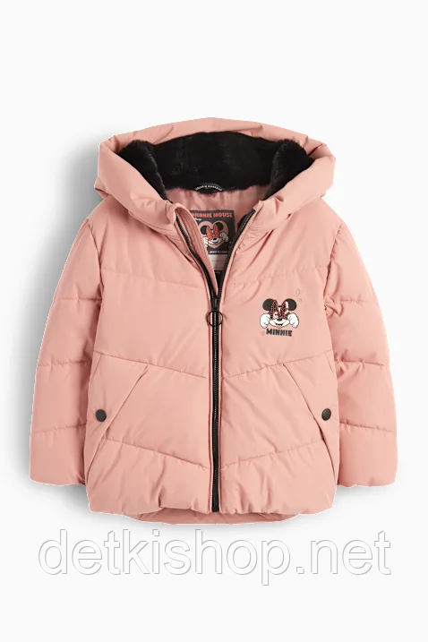 Зимова дитяча стьобана куртка з капюшоном для дівчинки Disney Мінні Маус  92 см (2Y)