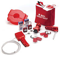 Універсальний комплект LOTO Brady Small Adjustable Lockout Kit для кульових, шиберних та інших клапанів Brady 806176