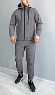 Спортивный костюм Nike демисезонный мужской спорт костюм Найк с капюшоном серый fms