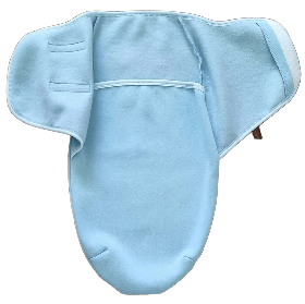 Утеплена європелюшка - кокон для новонароджених на липучці зріст 56-62 см (0 - 3 місяці) фліс BST Блакитний