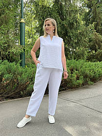 Костюм брючний Денді білий