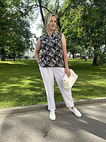 Костюм брючний Денді чорно-білий