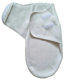 Утеплена європелюшка - кокон для новонароджених на липучці зріст 56-62 см (0 - 3 місяці) фліс BST Білий