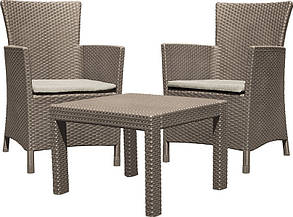 Комплект садових меблів Keter Rosario balcony set, капучіно - пісок, фото 1